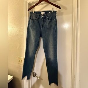 Lucky Brand Bridgette High Rise Skinny Jeans Women’s 29 Raw Hem Medium Wash